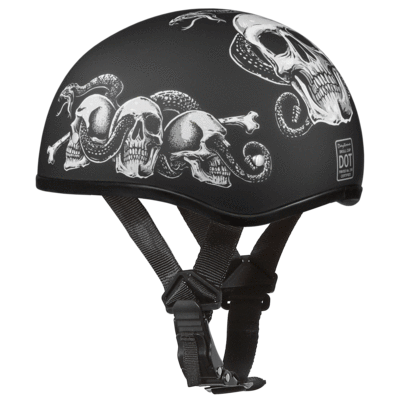 D.O.T Snake Skulls Cap Helmet
