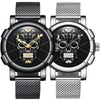 Military Steel 3D Skull Watch (new colors!)