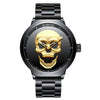 Military Steel 3D Skull Watch